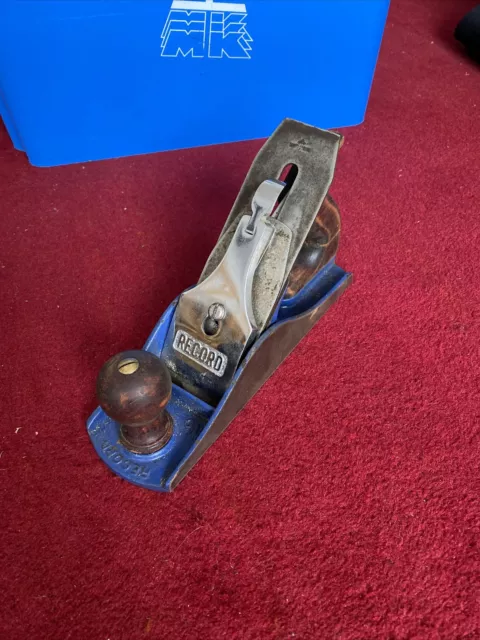 Vintage Record No 04 1/2 4.5 Plane Made In England Marples Blade