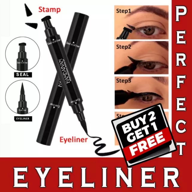 Eyeliner Pen Black Winged wing double head Waterproof Liquid Eye liner Pencil