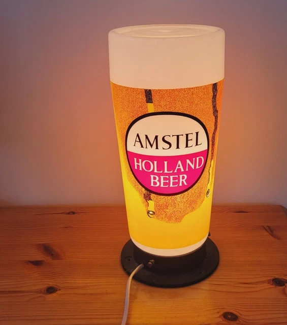 Enseigne Lumineuse Amstel LED Vintage 80x68cm – Décoration Bar Et Bistrot, Multicolore