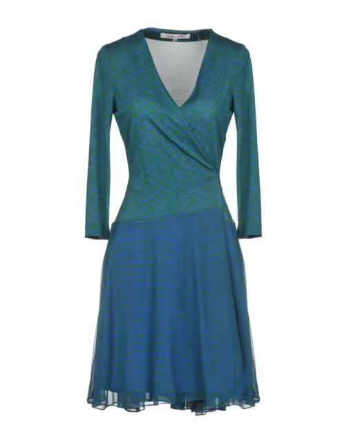 NWT Diane von Furstenberg DVF New Irina Silk Jersey Wrap Dress, sz 10