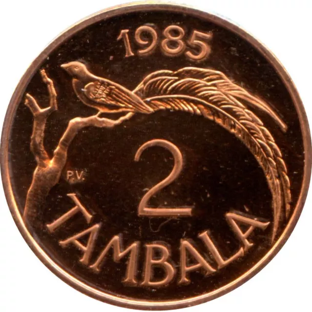 Malawi 2 Tambala Coin | Hastings Banda | Paradise Bird | KM8.2a | 1984 - 1994