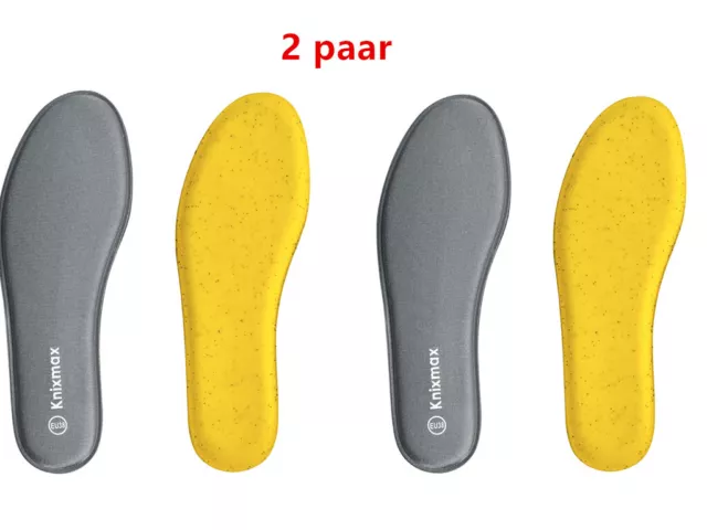 2 Paar Orthopädische Einlegesohlen Sohlen Schuhe Einlagen Memory Foam Fußbett Gr