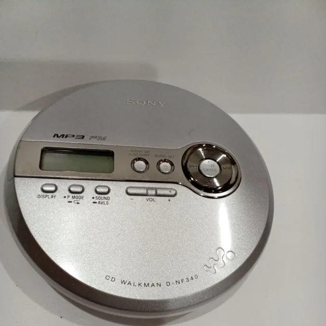 Radio Sony Walkman D-NF340 CD MP3 FM CD Walkman Mega Bajo, 30H Resistencia 2