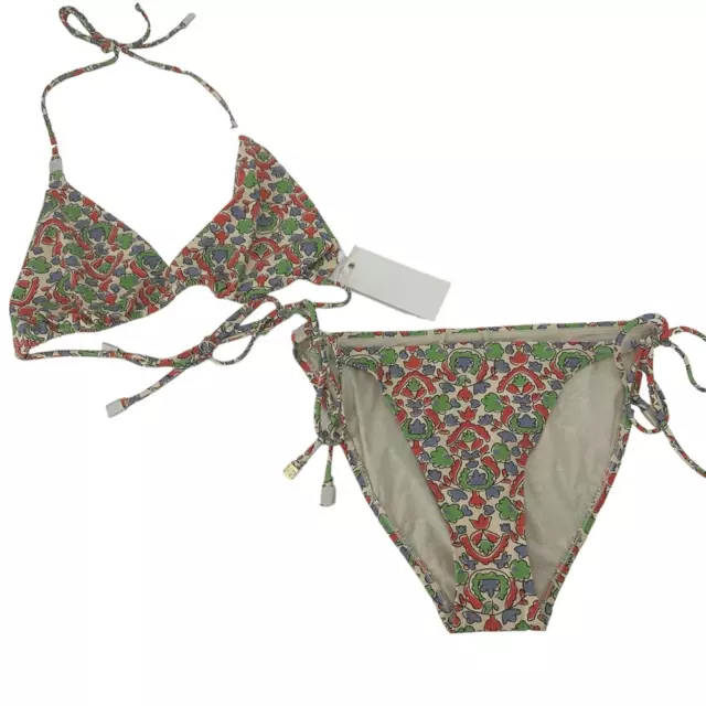 Tory Burch | Legacy Paisley String Bikini Top and Bottom | Medium New with Tags