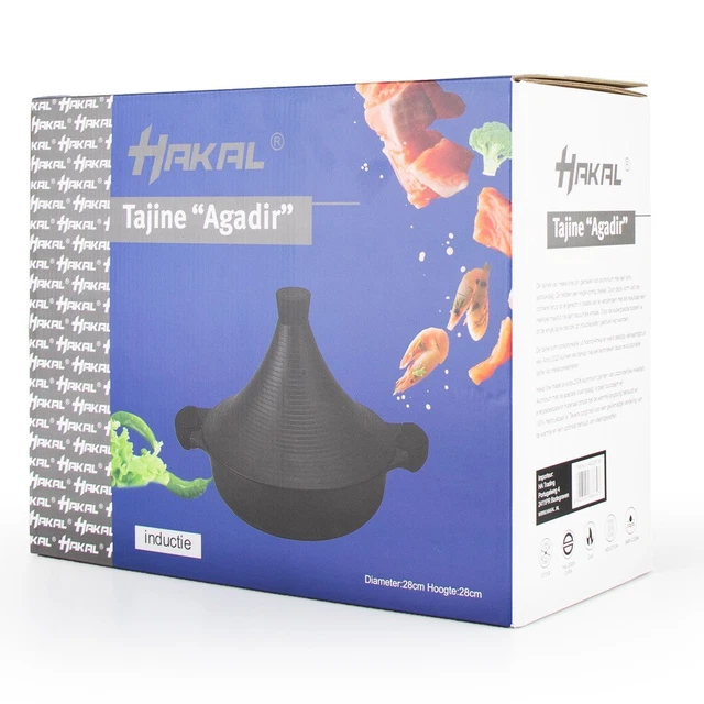 Marokkanische Tajine Agadir 28 Cm Rot - Aluminium Induktion Für Alle Herdarten