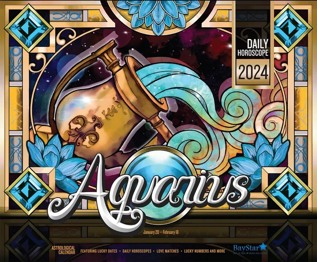 2024 AQUARIUS MONTHLY Wall Calendar with Daily Personalized Horoscopes