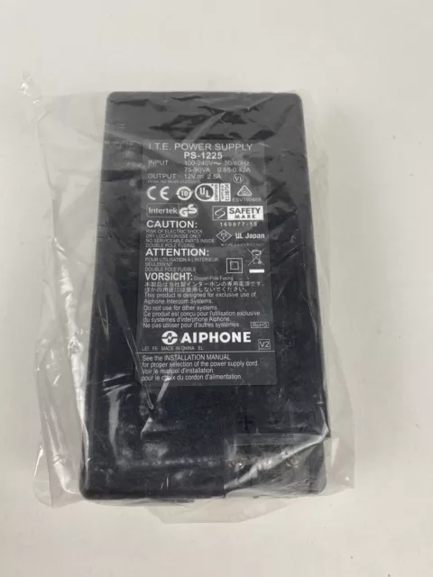Aiphone PS-1225UL Power Supply 100-240v-ac 2.5a Amp 12v-dc. New But Missing Cord