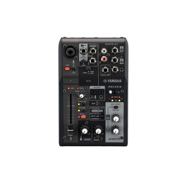 Yamaha AG03 MK2 - Console de mixage 3 voies USB - Noire
