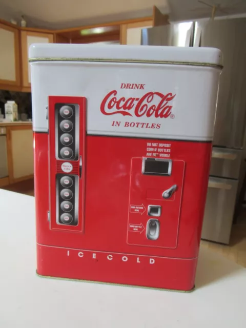 Coca Cola Tin - Vintage Coca-Cola Lever Soda Machine Drink Coca-Cola In Bottles