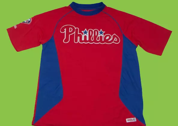 ** MLB Stitches Philadelphia Phillies Camiseta de béisbol Poliéster talla L