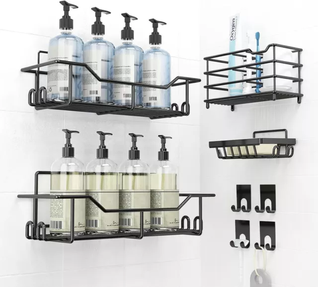 Shower Caddy Corner with Soap Holder, 2 Pack Stainless Steel Shower Organizer Co