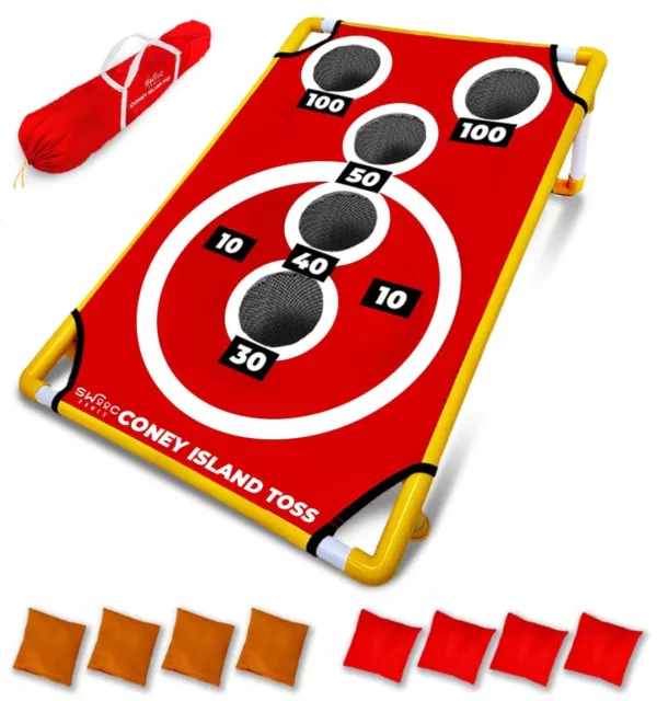 SWOOC Games - Coney Island Toss - Boardwalk Inspired Cornhole Board Set with ...