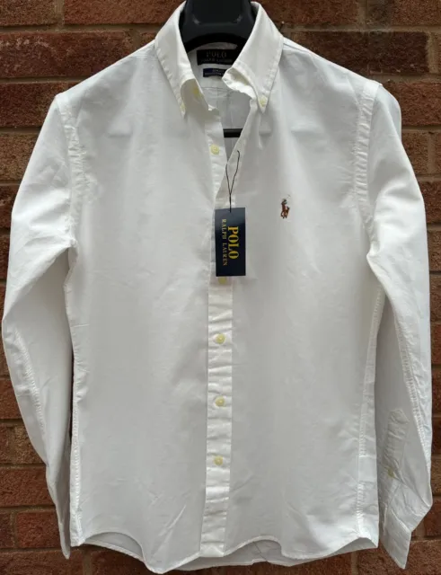 Ralph Lauren White Slim Fit Oxford Shirt  - 100% Cotton