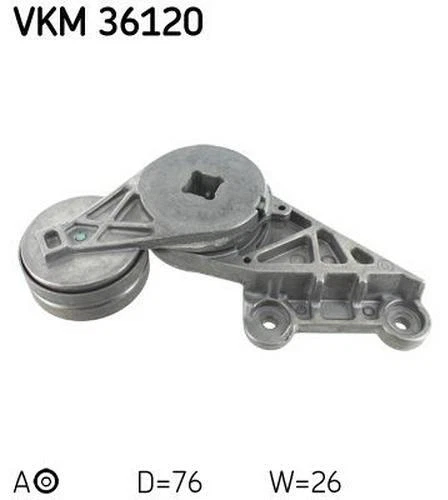 SKF Poulie-tendeur courroie trapézoïdale à nervures Galet tendeur VKM 36120 76mm