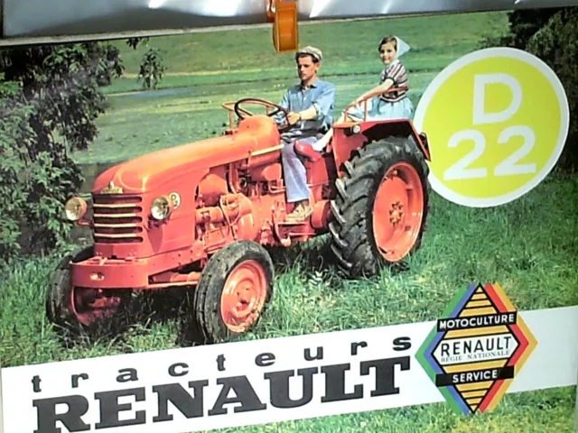 Prospectus Tracteur Agricole Renault D22  / Annees 1950