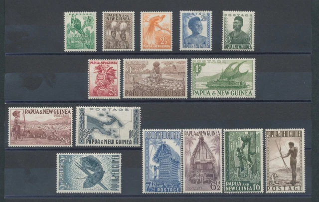 1952-58 PAPUA NEW GUINEA - SG n. 1/15 set of 16,  MNH**
