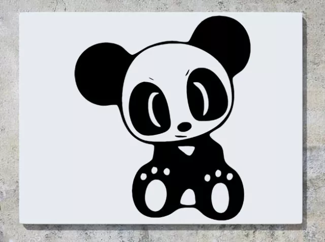 Panda Bear Cartoon Animal Zoo Sauvage Art Mural Autocollant Sticker Image Poster