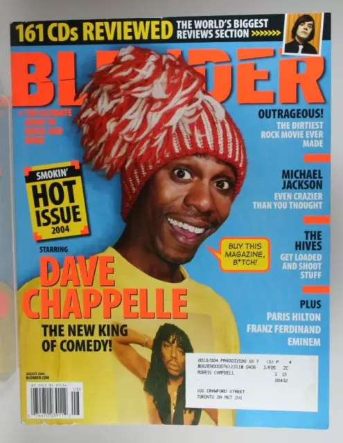 BLENDER Magazine August 2004 Dave Chappelle Michael Jackson The Hives Eminem