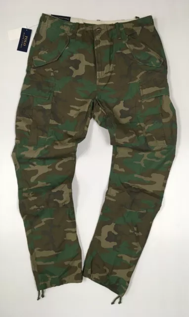 Polo Ralph Lauren Military Army Forest Camo Paratrooper Hunting Slim Cargo Pants 3