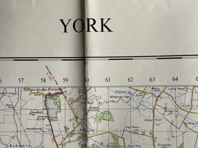 Ordnance Survey, 1 Inch to 1 Mile, Folded Sheet Map no: 97, York, 1966