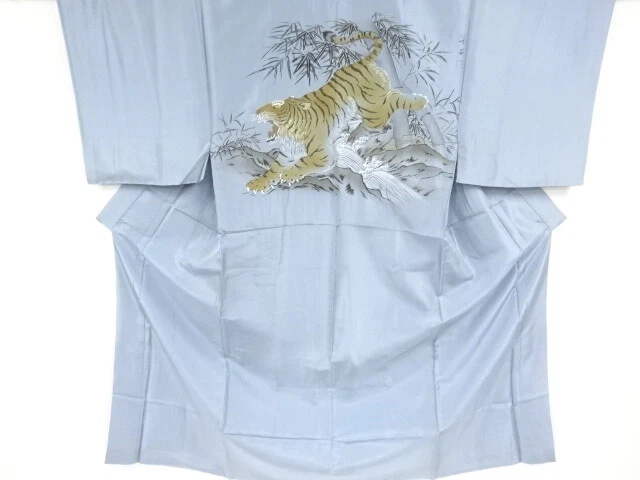 37289# Japanese Kimono / Hitoe Mens Juban / Tiger