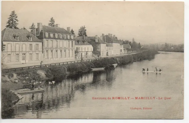 MARCILLY SUR SEINE - Marne - CPA 51 - bords de Seine - Quai - Pont - Riviere 4