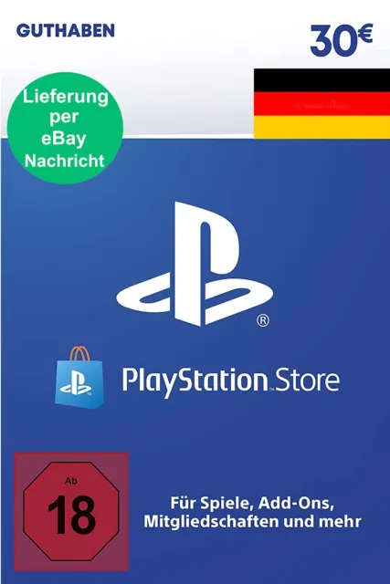 30 Euro PSN Card DE - Playstation Network Guthaben 30€ Digital Code - nur DE
