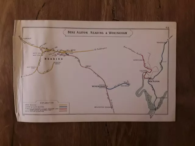 Reading, Wokingham & Bere Alston - Railway Clearing House Map 1909