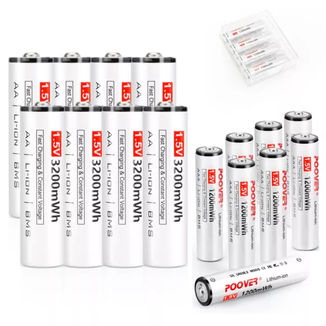 AA AAA Wiederaufladbar Akku Lithium Batterie Mingo AA AAA Ladegerät 1.5V Li-ion