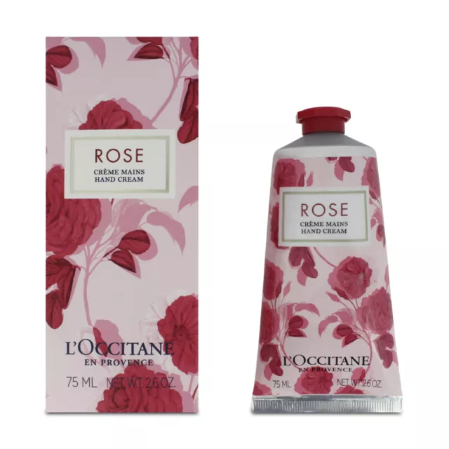 L'Occitane 75ml Rose Hand Cream Nourishing Hand Moisturiser Skincare Essentials