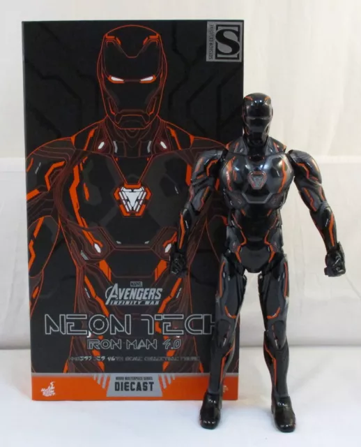 Iron Man NEON TECH 4.0 Hot Toys 1/6 Scale Figure Avengers Sideshow MMS597