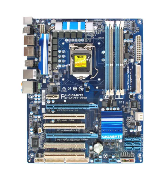 Gigabyte GA-P55-UD3R Motherboard Intel P55 LGA 1156 DDR3 DIMM USB2.0 ATX