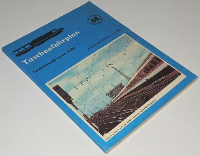 Taschenfahrplan der Reichsbahndirektion Halle Winter 1990/91