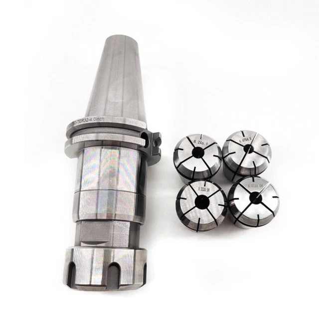CAT40-ER32 Floating Tap Tool Holder with 4x Collet Chuck Kit 4" Lathe Holder Kit
