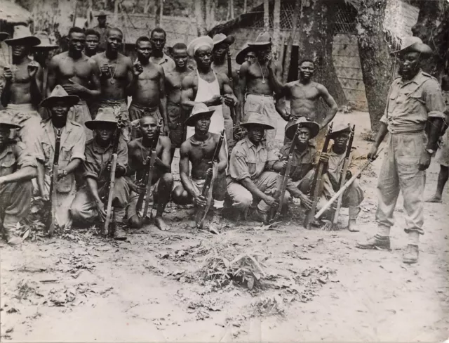 British 81st West African Division 1940s Press Photo 6x8 Burma Jungle WW2  *P78a