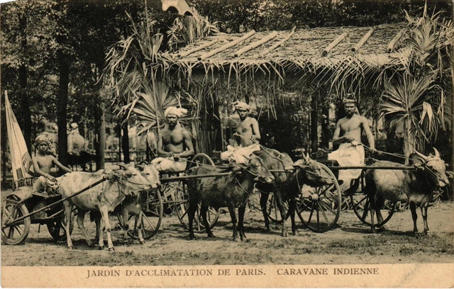CPA PARIS Human Zoo Jardin d'Acclimatation Caravane Indienne (1242821)