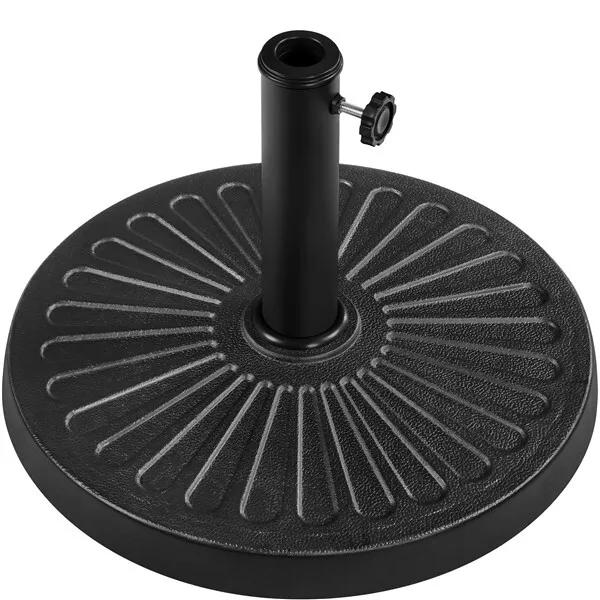 Outdoor Patio Umbrella Base Cast Iron Anti Rust All Weather Use , black base