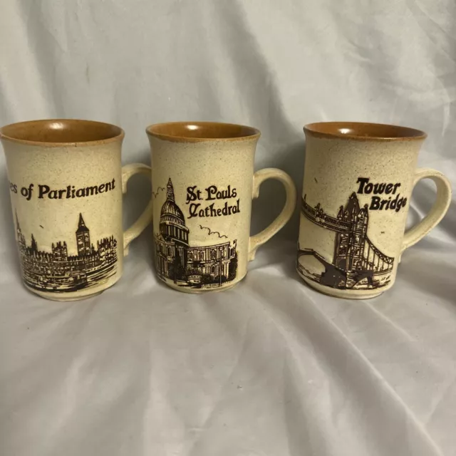 Houses Of Parliament,St. Paul’s Cathedral,Tower Bridge Souvenir Stoneware Mugs