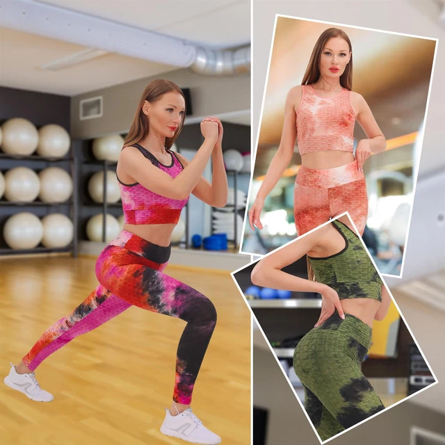 Gilet Donna Yoga Corsa Fitness Palestra Allenamento Top e Leggings Set 2 PZ