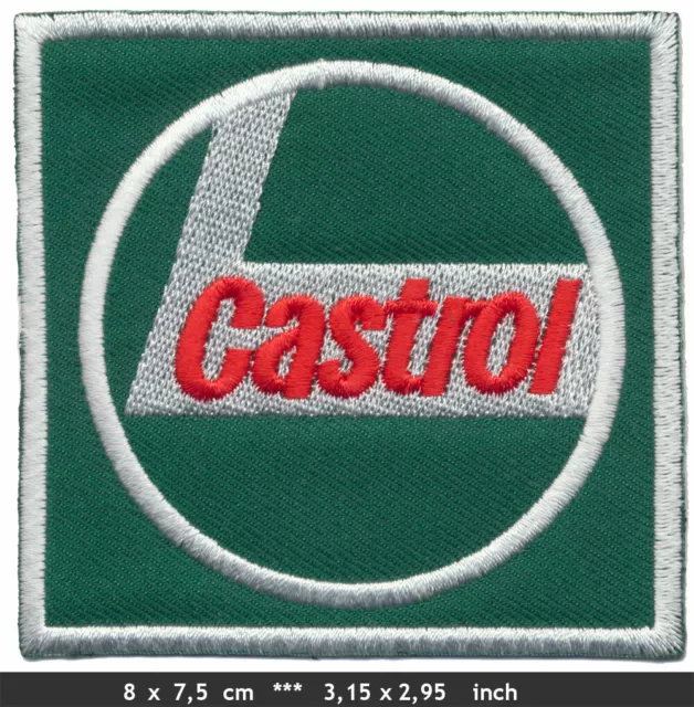 Castrol Patch Embroidered Sew Iron on Motorbikes Cars Motor Oil Motorsports v6