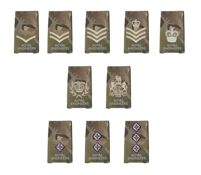 ROYAL ENGINEERS MTP / Multicam Rank Slide ( All Ranks British Military