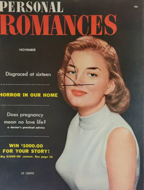 Personal Romances Nov 1953 Vtg Women Pulp Magazine Teen Horror Home NoML VG