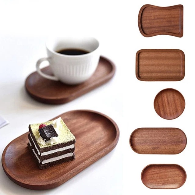 1 pz tappetino per tazza piatto di legno vassoio per bambù piattino per caramelle