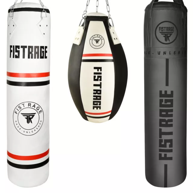 Fistrage 58-158𝘾𝙈 Heavy Punching Bag Microfiber Leather White (Filled/Unfilled