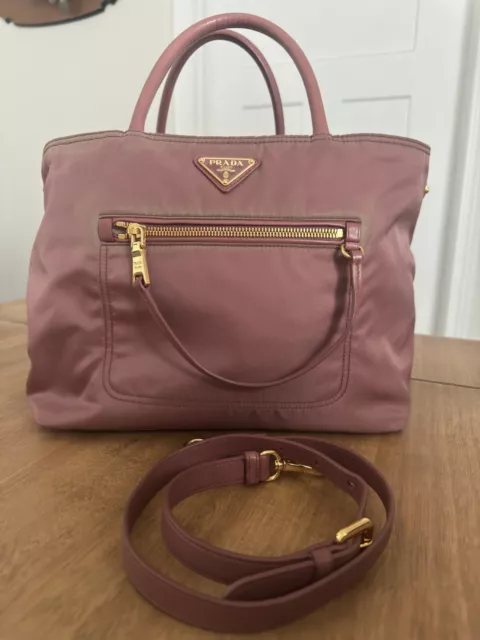 PRADA Tessuto City Nylon Tote Bag Pink Ombre