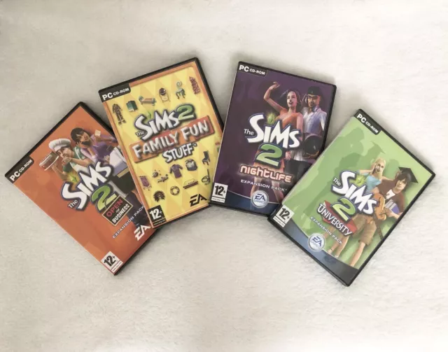 Die Sims 2 Erweiterungspaket PC CD-Rom Add-On 4er Bundle