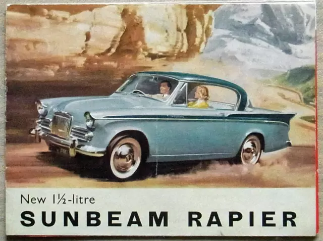 SUNBEAM RAPIER 1 ½ LITRE Car Sales Brochure 1958-59 #604/H