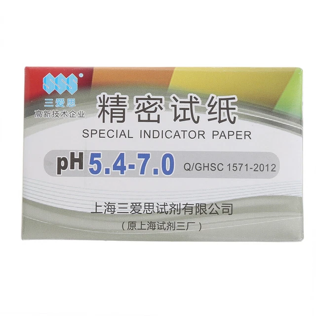 Accurate 80 pezzi PH 5.4-7.0 carte reattive strisce indicatore laboratorio carta litmus