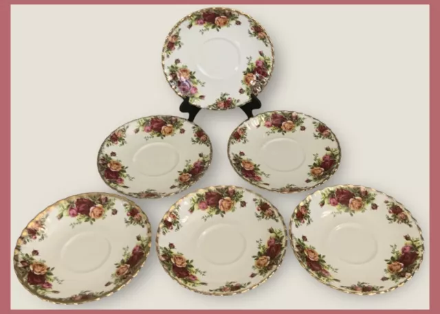 Royal Albert Old Country Roses Bone China - 6¼” Saucer Plates - SET OF 6!