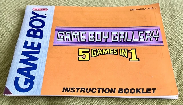 GAME BOY GALLERY, 5 GAMES IN 1, INSTRUCTION BOOKLET, Nintendo